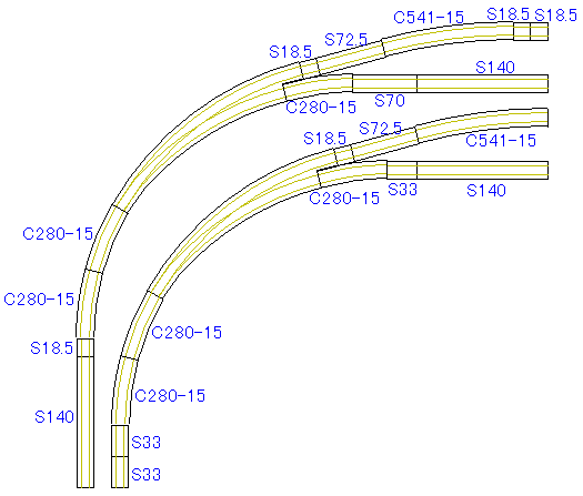 TOMIX カーブポイント その他の配線パターン